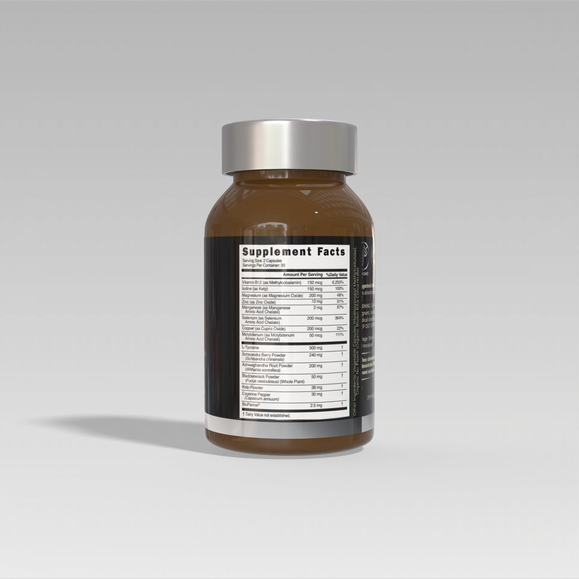 Bliss Premium Vitamin: Thyroid Support Supplement Facts